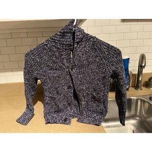 Boys Oshkosh B’gosh 4t Blue Button Up Knit Cardigan With Pockets